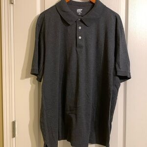 Land’s End men’s short sleeved polo. Charcoal gray. 2XLT (50-52)